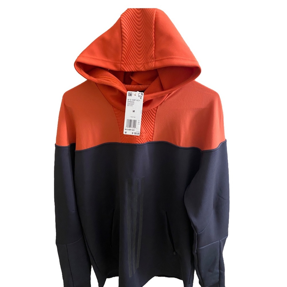 Adidas super cool hoodie orange and heather gray